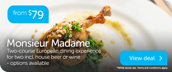 Monsieur Madame Two-course dining experience