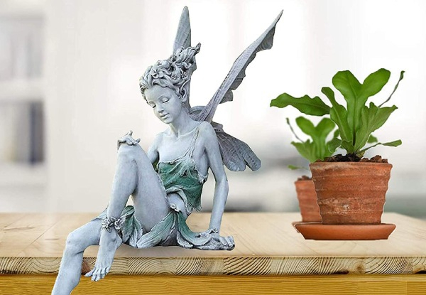 Sitting Fairy Garden Statue - Two Colours Available