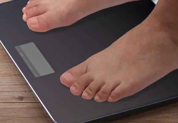Digital Weight Bathroom Scale with Built-in Thermometer