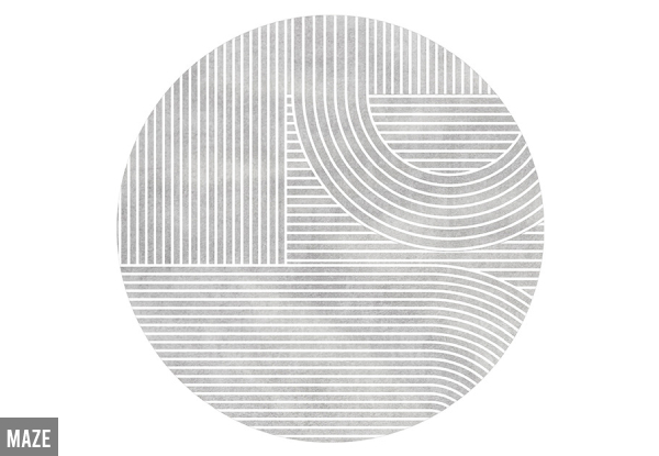 Abstract Non-Shedding Round Rug - Two Sizes & Four Designs Available