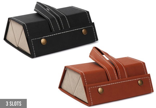 Travel Sunglasses Organiser Case - Available in Two Colours & Option for Six-Slots