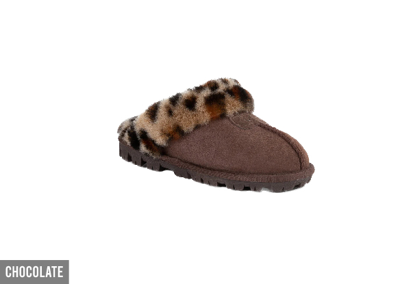 Ugg Coquette Water-Resistant Leopard Print Slippers - Available in Four Colours & Seven Sizes