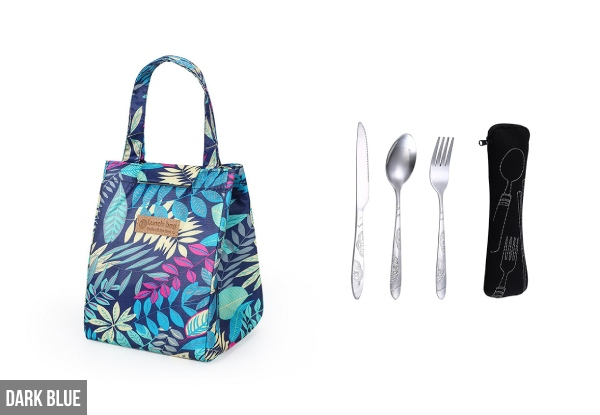 Lunch Bag with Cutlery Set - Five Options Available