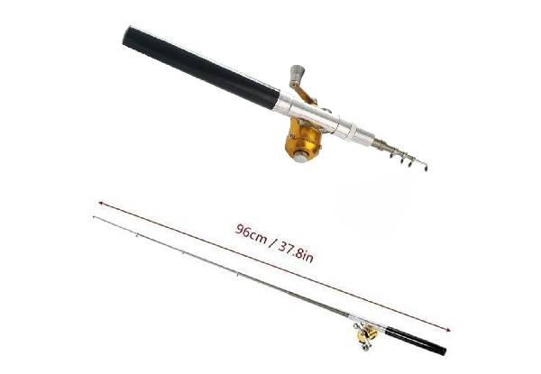 Portable Telescopic Mini Fishing Rod Kit - Five Colours Available