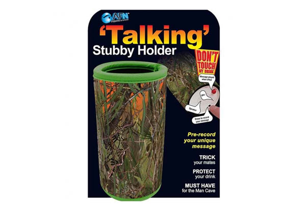 $10 for a Talking Stubby Can Cooler