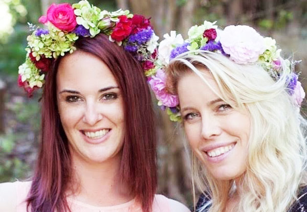 $45 for a Floral Head Piece, $65 for a Floral Fascinator or $90 for a Full Floral Crown