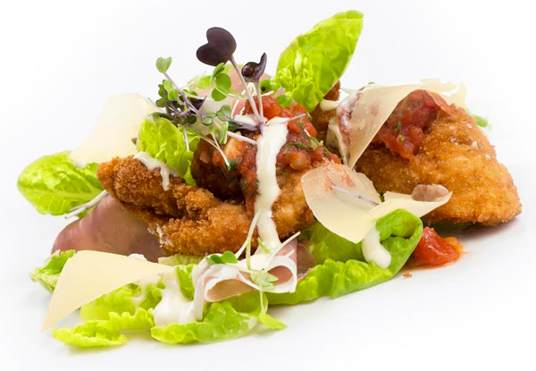 $49 for Volcanic Ciabatta, Two Lunch Mains & Two Glasses of House Wine (value up to $85.40)