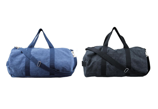 $22 for a Canvas Duffle Bag - Available in Black and Navy
