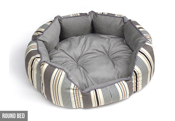 $25 for a Soft Fleece Pet Bed – Available in Round or Rectangular Options