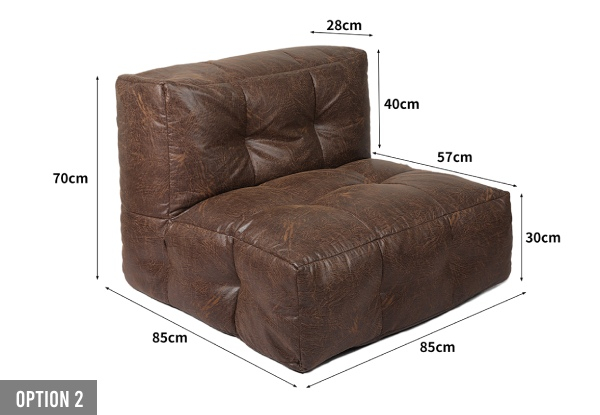 Marlow Modular Bean Bag Cover - Three  Styles Available