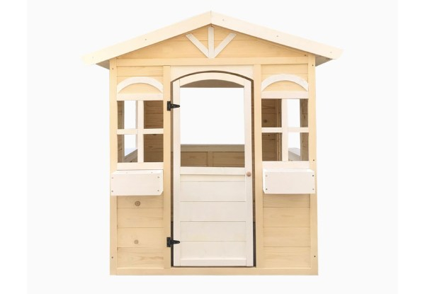 Kids Outdoor Wooden Playhouse - Two Colours Available