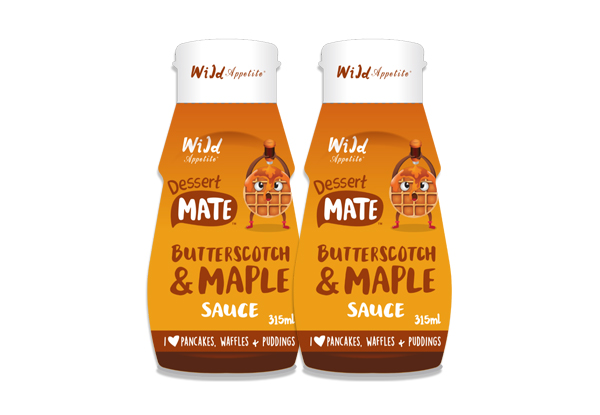 $6.90 for Two Bottles of Wild Appetite Dessert Mate Butterscotch & Maple Sauce (value $11.50)