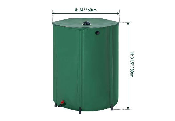 Collapsible Portable 225L Rainwater Collection System