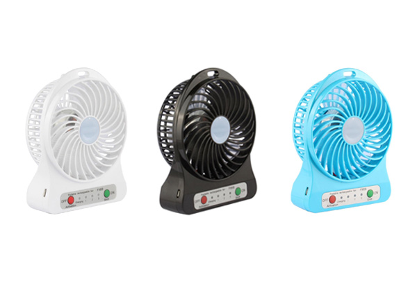 $9.99 for a Portable Rechargeable USB Mini Fan Available in Three Colours