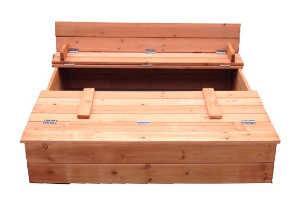 $119 for a Wooden Sandpit with Bench Seats or $159 with a Sun Shade