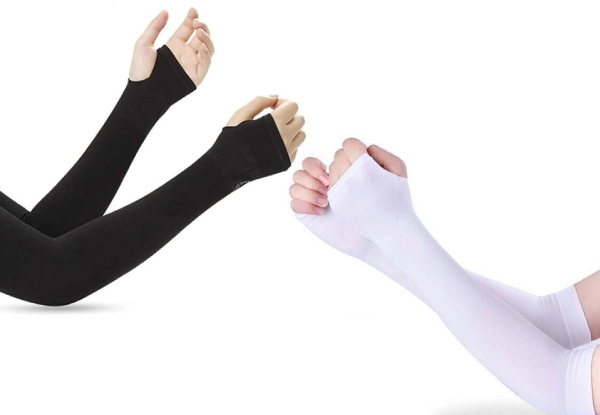 2-Pack of Cooling UV Protection Arm Sleeves - Available in Two Styles & Six Colours