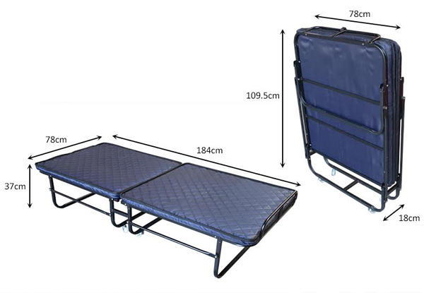 $129 for a Portable Folding Single Bed with Mattress