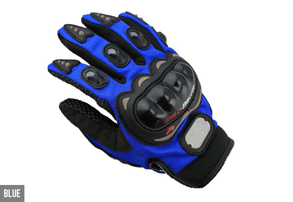 $25 for a Pair of Full-Finger Protection Motorcycle Gloves - Three Colours Available (value $45)