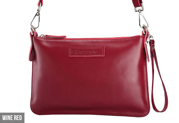 $29 for a Second Layer Leather Small Shoulder Bag Available in Five Colours