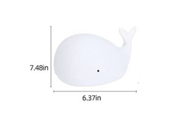 Seven-LED Colour Changing Whale Night Light