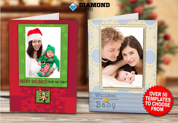 $16 for a Pack of 20 Personalised Greeting Cards (10x15cm) incl. Nationwide Delivery