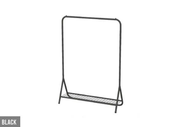 Clothes Rack with Lower Storage Shelf - Three Colours Available