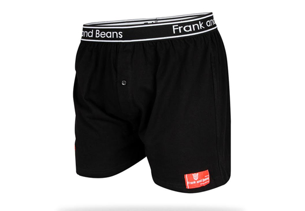 $28 for a Three Pack of Frank & Beans 100% Cotton Men's Boxer Shorts (value $46)
