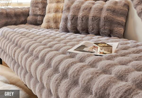 Plush Sofa Cover - Available in Three Colours & Four Sizes