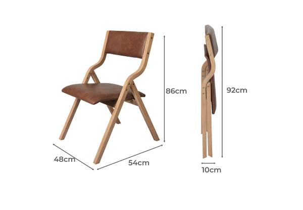 Two-Pack Levede Foldable Dining Chairs