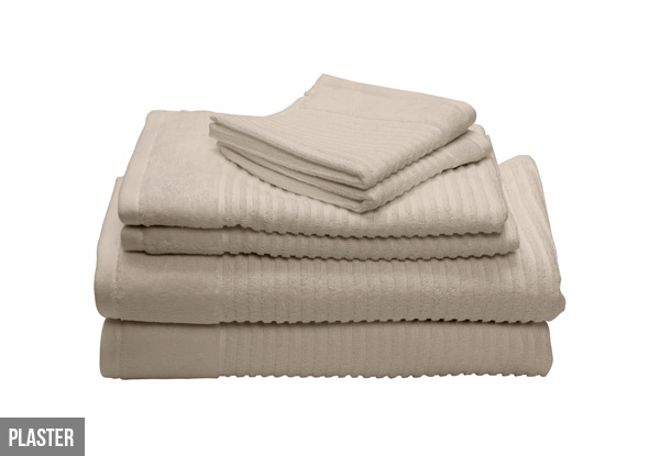 $59 for a Six-Piece Jenny Mclean Royal Excellency 600GSM Towel Set, or $109 for a 12-Piece Set – Available in a Variety of Colours with Free Shipping