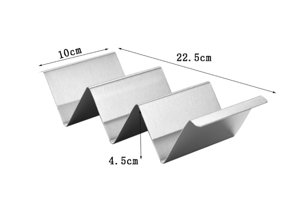 Four Set Stainless Steel Taco Holder