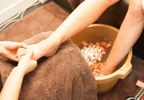 $99 for a Valentine's Pamper Package for One Person incl. Foot Soak & Scrub, Facial & Romantic Aroma Back Massage or $179 for Two People (value up to $205)