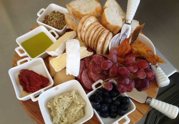 $35 for Two Glasses of Milcrest Estate Wine & a Cheese Board for Two