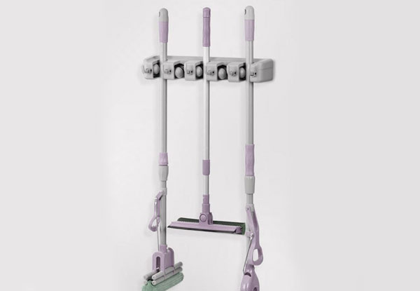 $9.90 for a Wall Mounted Broom or Mop Organiser or $16.90 for Two