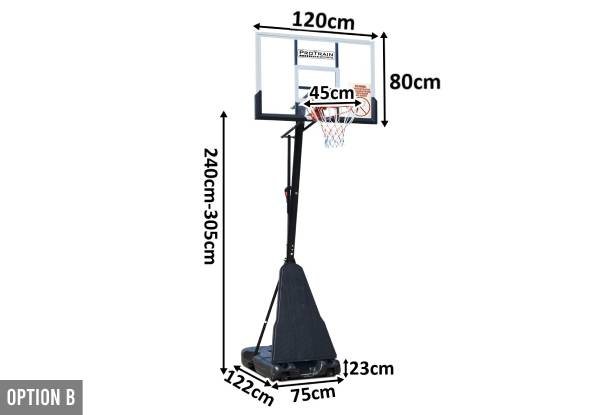 Adjustable Basketball Hoop Range - Two Options Available