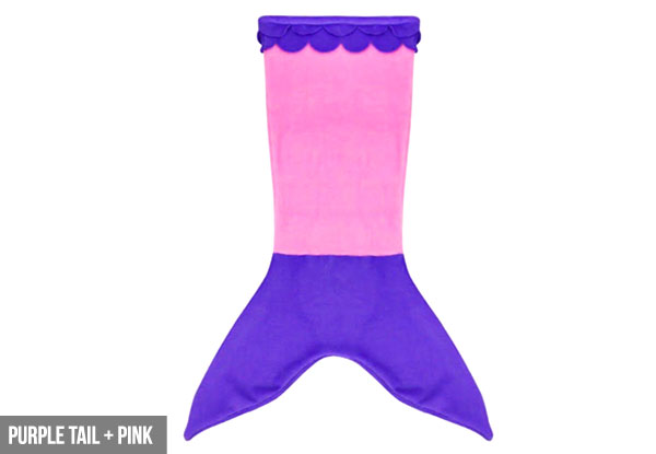 From $36 for a Mermaid Tail Fleece Blanket - Available in Six Colour Options