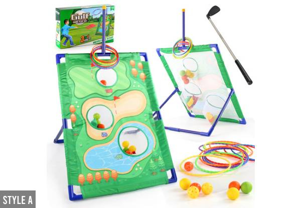 Three-in-One Golf Throwing Game Set - Two Styles Available