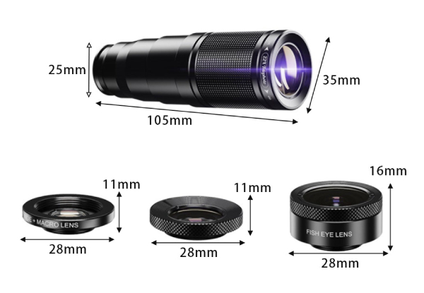 22x Monocular Telescope Phone Camera Lens Kit