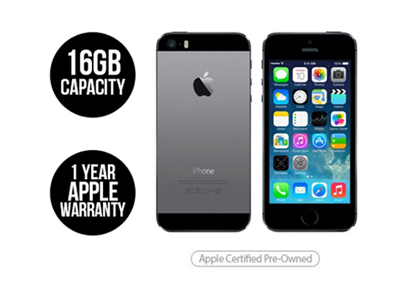 $599 for a 16GB Space Grey Apple Certified Pre-Owned iPhone 5S with Free Shipping & One-Year Apple Warranty