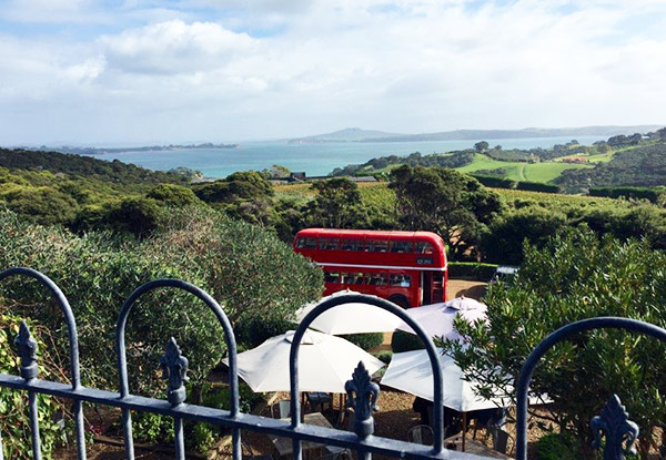 $89 for a Double Decker Bus Full Day Waiheke Wine Tour incl. Two Top Vineyards