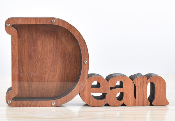 Personalised Wooden Piggy Bank