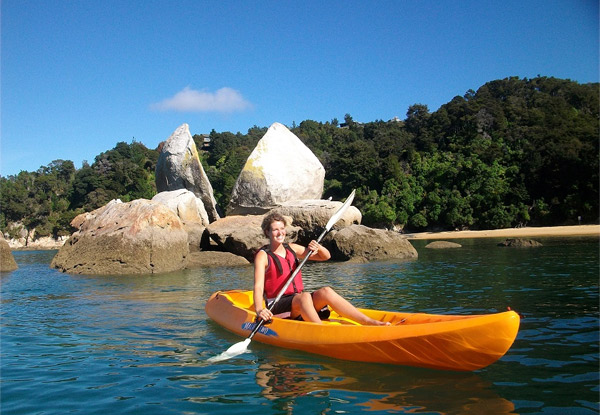 $38 for a Two-Hour Hire of a Double Sit-On Kayak or $19 for a Single Sit-On Kayak in the Abel Tasman National Park (value up to $80)