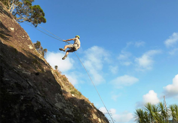 $45 for a Three-Hour Abseiling Experience for One Person, $89 for Two People, $129 for Three People or $168 for Four People
