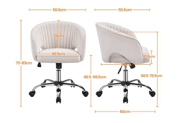 Modern Velvet Computer Office Chair - Two Colours Available