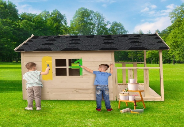 Kids Outdoor Playhouse with Flooring
