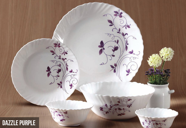 $50 for a 12-Piece Dinner Set - Available in Ten Designs