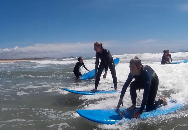 $39 for a Two-Hour Surf Lesson incl. Board & Wetsuit Hire for One Person or $29 for a One-Hour SUP Lesson – Options for Two People