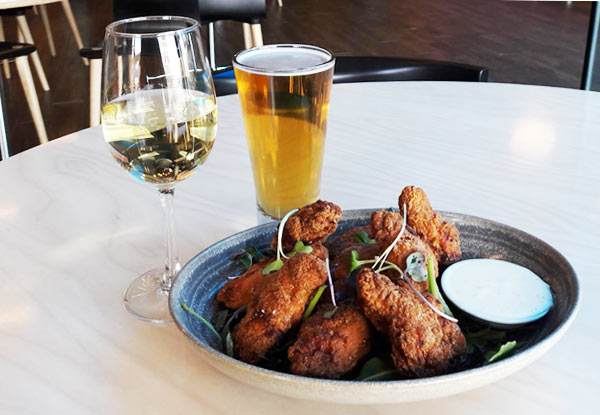 $20 for a Shared Plate of Hot Wings & Two Beers or Wine (value up to $40)