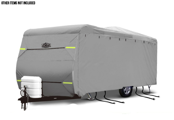 Water-Resistant Caravan Cover with Hitch Cover - Five Sizes Available