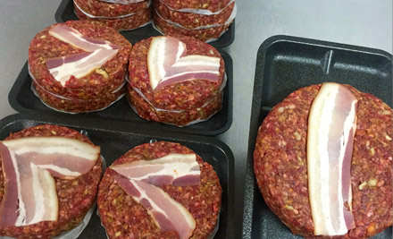 From $4 for a Bacon & Beef Patties Pack - Option up to Six Packs